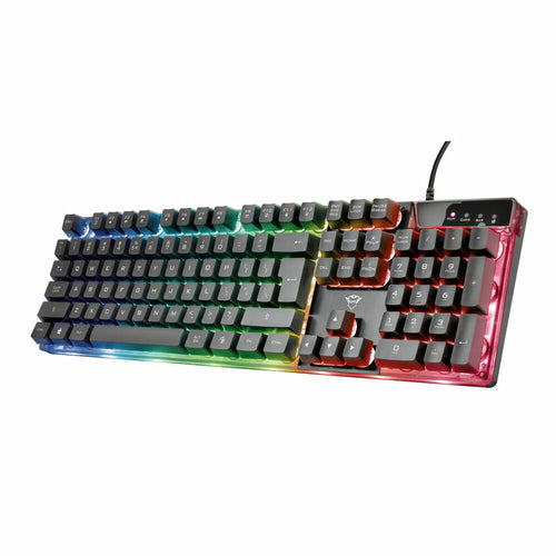 Gaming Keyboard Trust GXT 835 Azor QWERTY LED RGB Spanish Qwerty Black