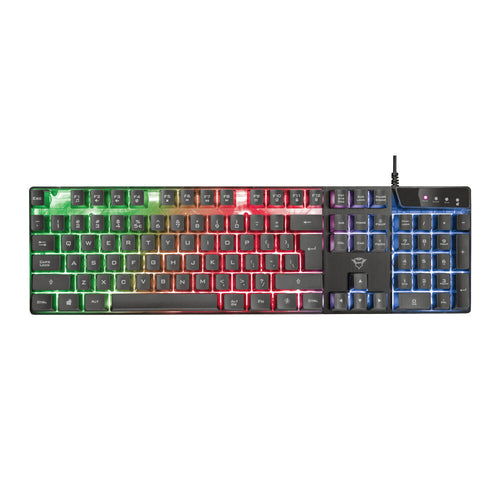 Gaming Keyboard Trust GXT 835 Azor QWERTY LED RGB Spanish Qwerty Black