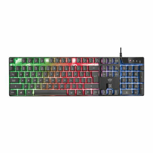 Gaming Keyboard Trust GXT 835 Azor QWERTY LED RGB Spanish Qwerty Black