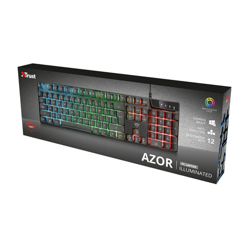 Gaming Keyboard Trust GXT 835 Azor QWERTY LED RGB Spanish Qwerty Black