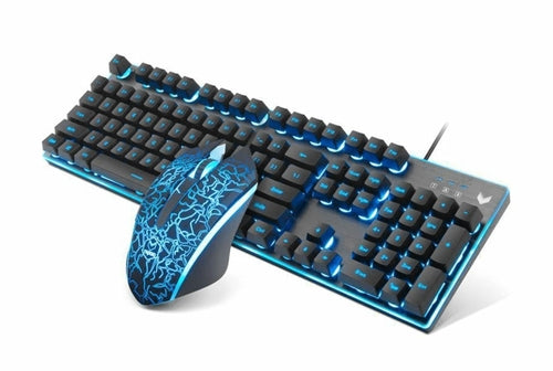 RAPOO V100S Backlit Gaming Keyboard & Optical Gaming Mouse,