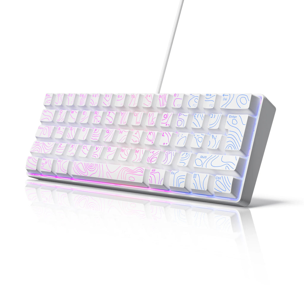 60% RGB Illuminated Gaming Keyboard - Compact Gaming Keybaord with Backlighting for Fast Play