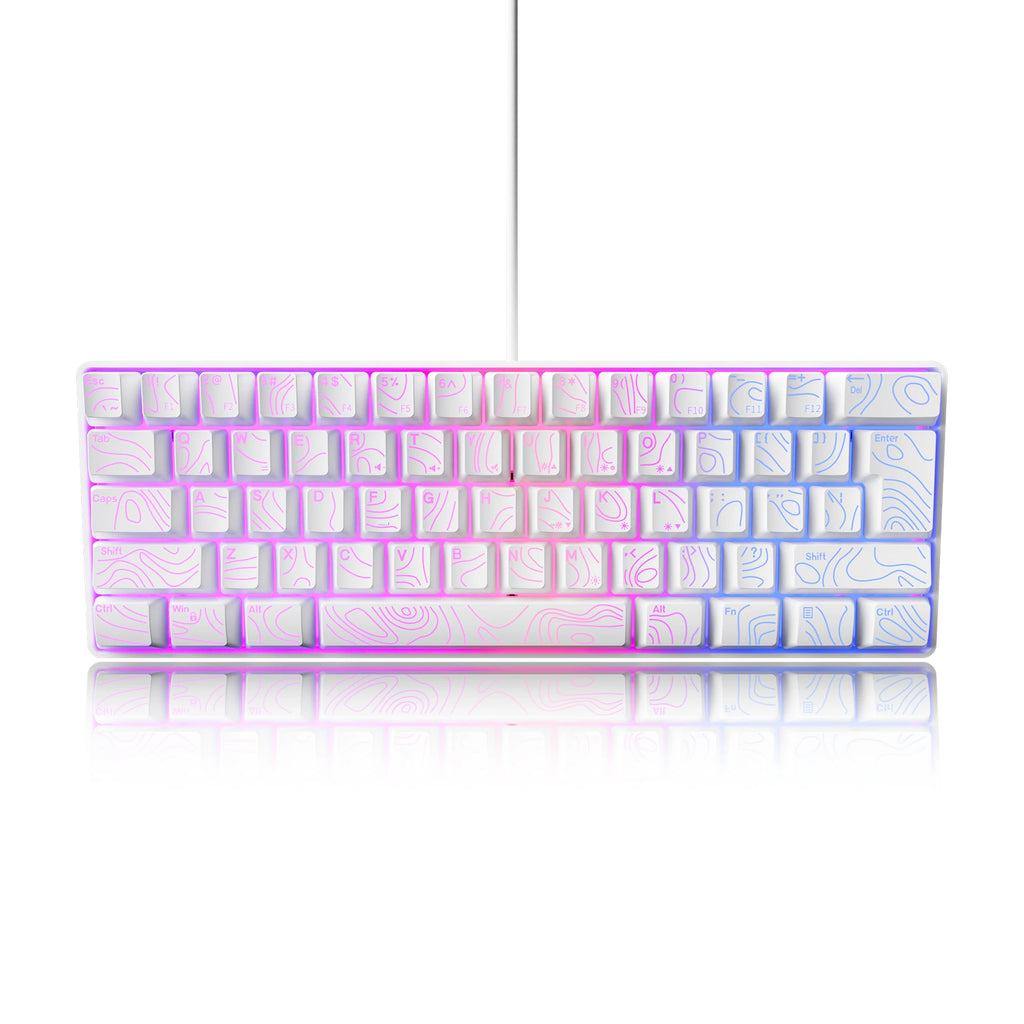 60% RGB Illuminated Gaming Keyboard - Compact Gaming Keybaord with Backlighting for Fast Play
