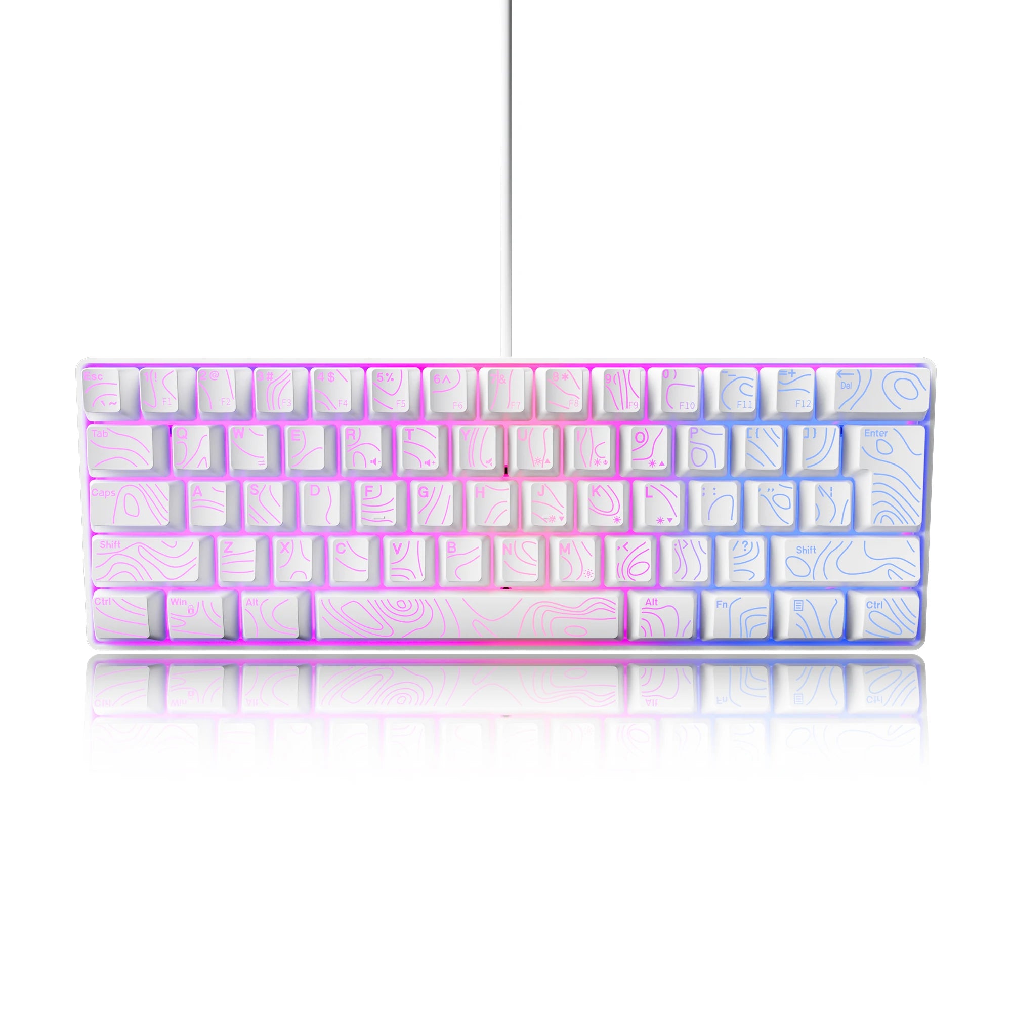 60% RGB Illuminated Gaming Keyboard - Compact Gaming Keybaord with Backlighting for Fast Play
