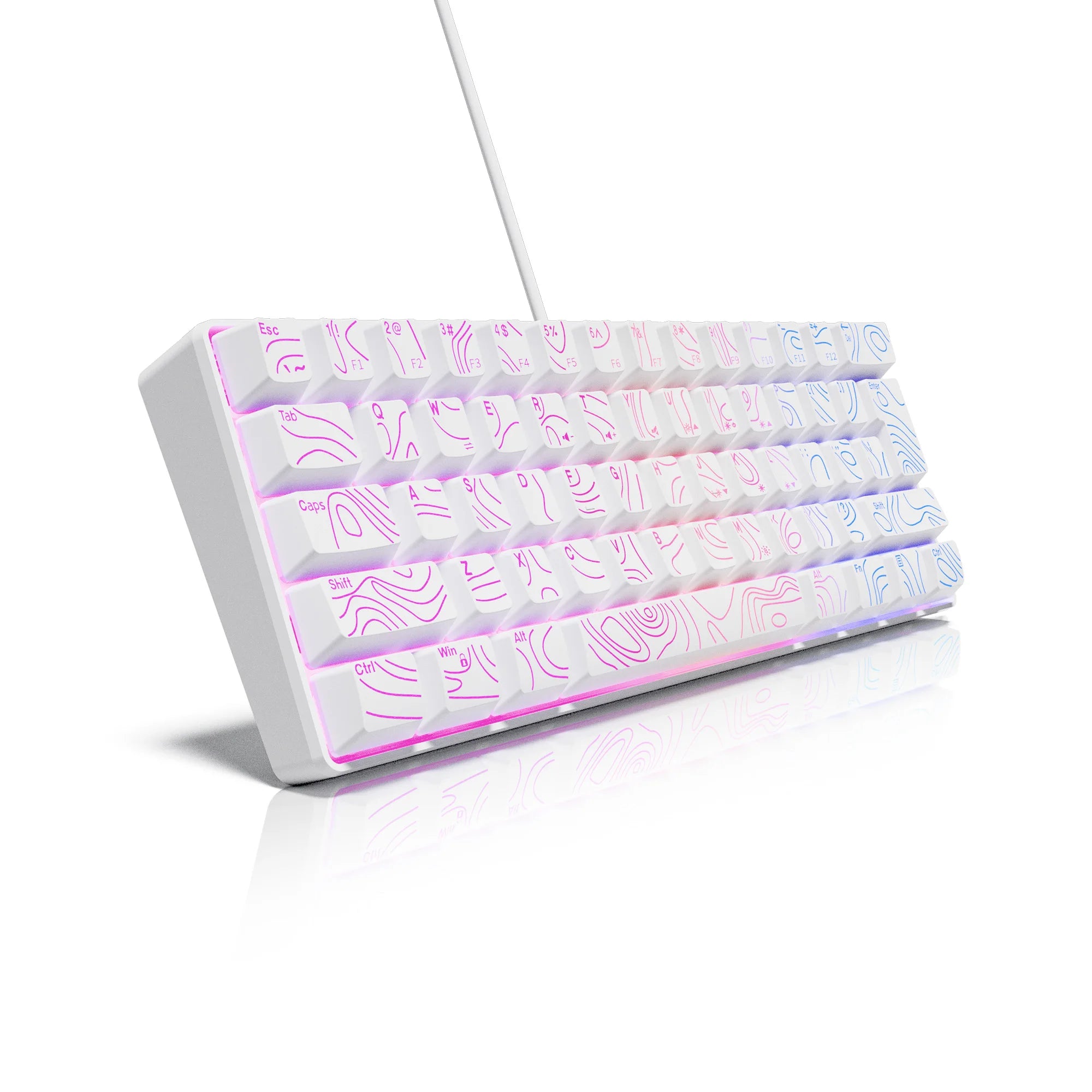 60% RGB Illuminated Gaming Keyboard - Compact Gaming Keybaord with Backlighting for Fast Play